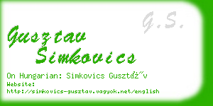gusztav simkovics business card